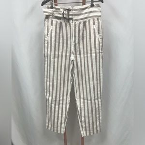 NWT Anthropologie Linen Cropped Pants